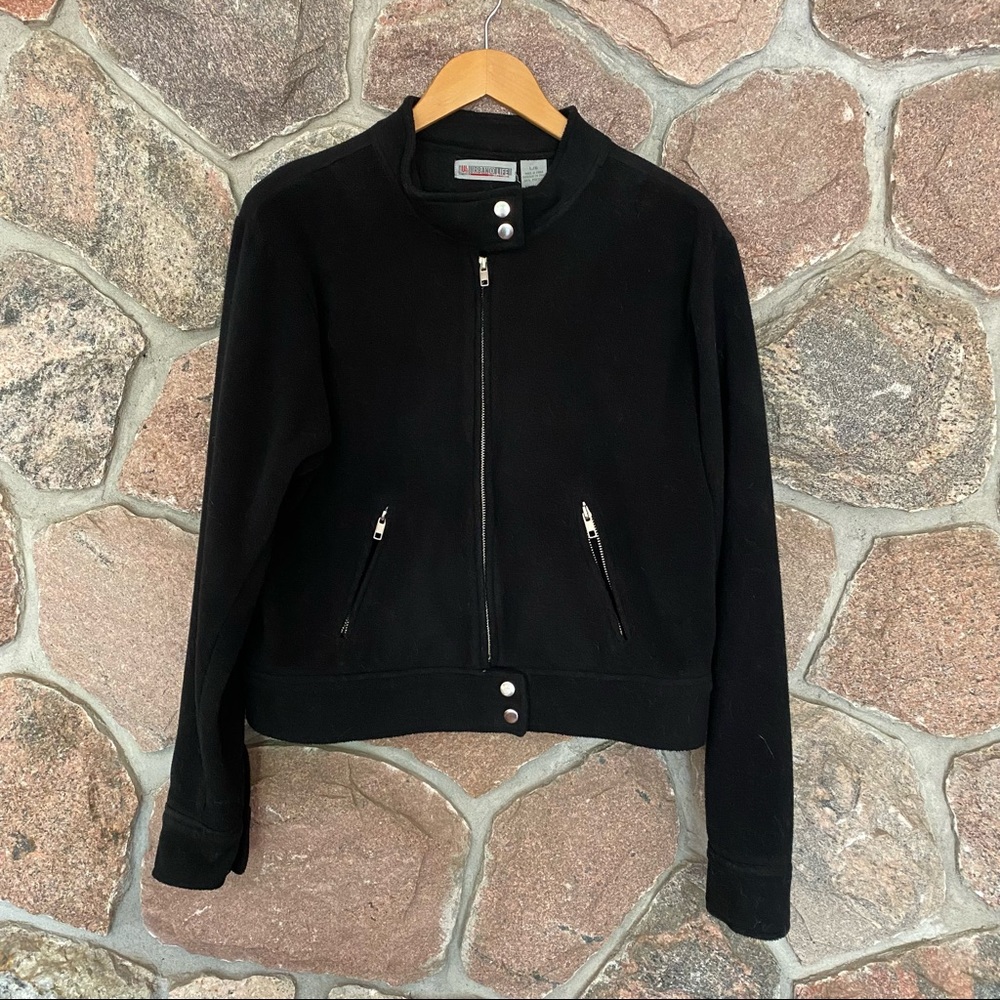 Black Fleece Bomber Jacket - Picture 4 of 5